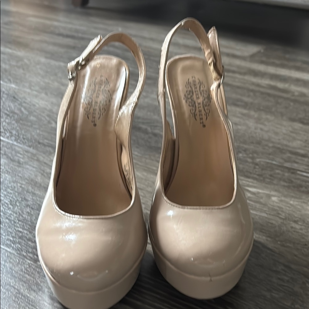Elegant Beige Slingback Heels